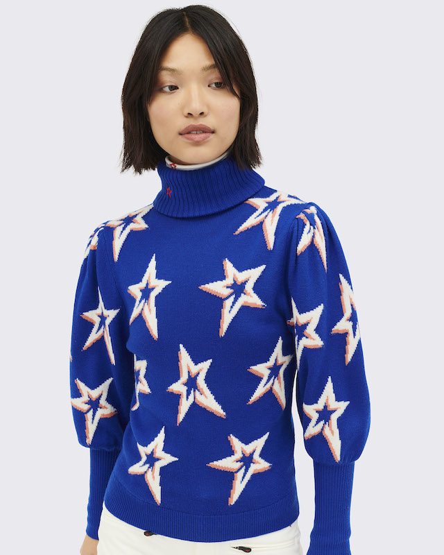 Star Dust Balloon Sleeve Sweater